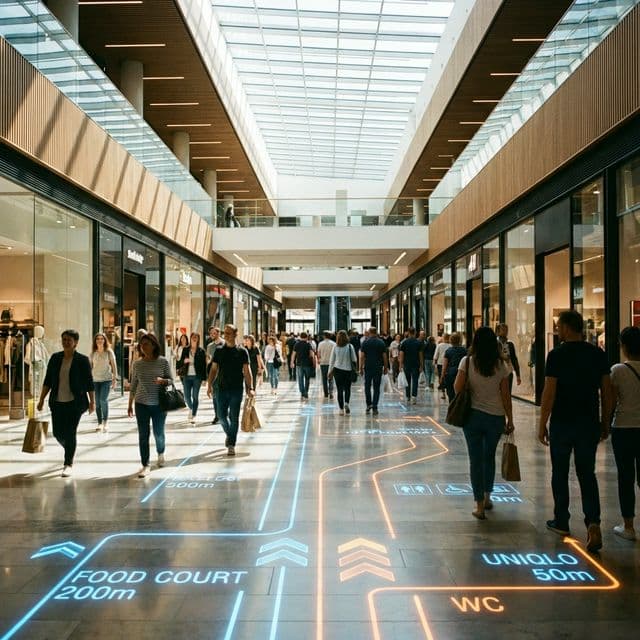 Shopping center navigation in augmented reality