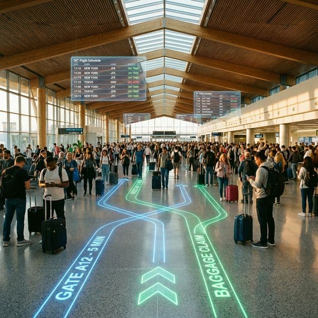 Airport indoor navigation using AR guidance