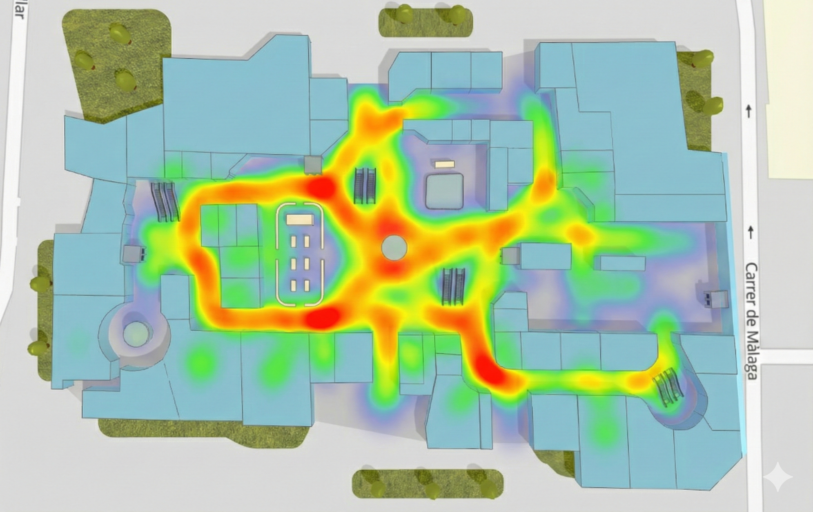 Live flow heatmap